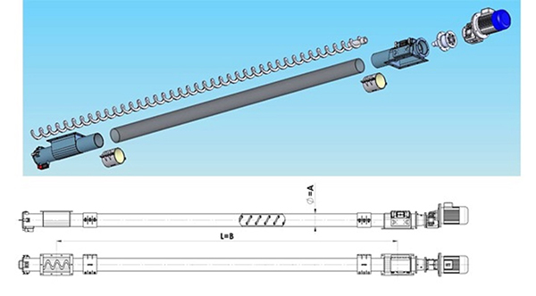 Shaftless screw conveyor components