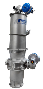 Pneumatic vacuum conveying with continuous discharge by the GIMAT rotary valve.